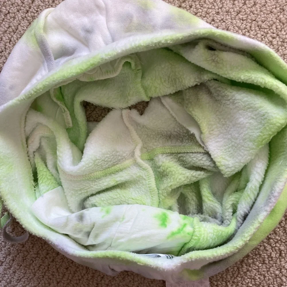 NEW Free People Kelly Tie Dye Sweat Shorts Citron Green Grey Size XS Lounge NWT - Picture 9 of 10